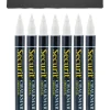 SECURIT Feutres craie blanc pointe fine blanc Ø 1 cm 15 cm (7 pièces) New