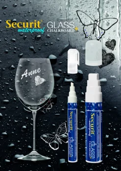 Feutres craie blanc waterproof blanc (4 pièces) - SECURIT Discount