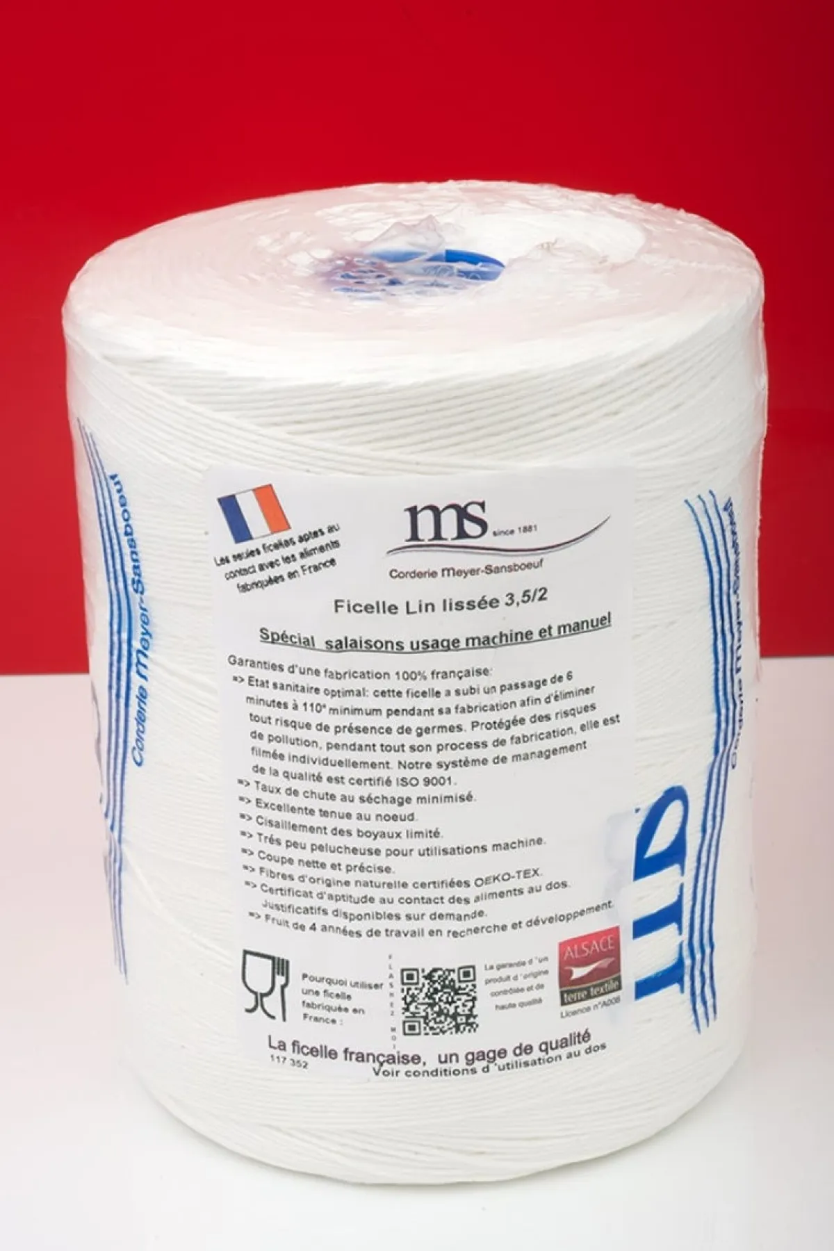 Ficelle alimentaire blanc lin - Aucune Hot