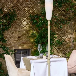 Fixation lampadaire led nomade sur parasol ou table vert sauge - PARANOCTA Best