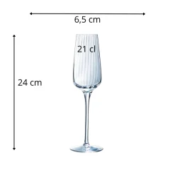 Flûte rond verre cristallin 21 cl Symetrie - CHEF & SOMMELIER Sale