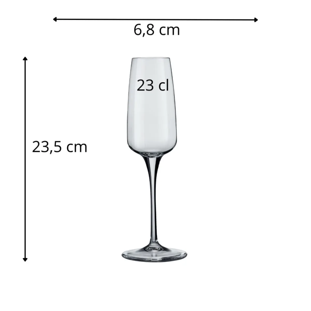 BORMIOLI ROCCO Flûte verre cristallin 23 cl Aurum Best