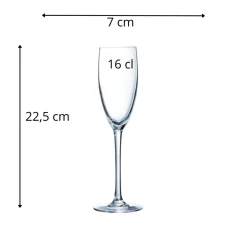 Flûte verre cristallin 16 cl Cabernet - CHEF & SOMMELIER