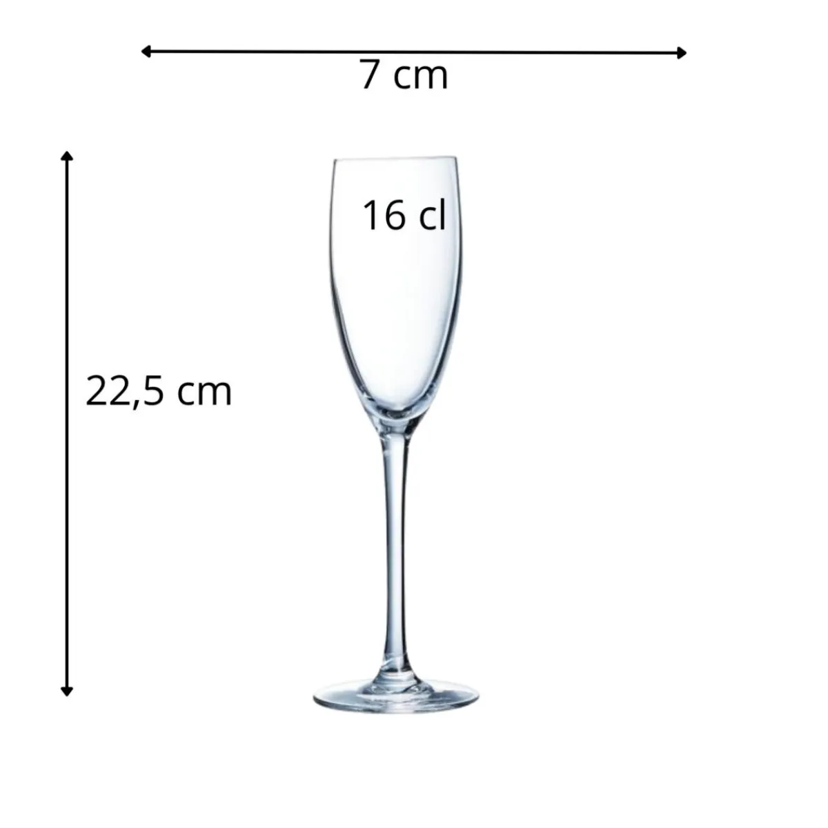 Flûte verre cristallin 16 cl Cabernet - CHEF & SOMMELIER