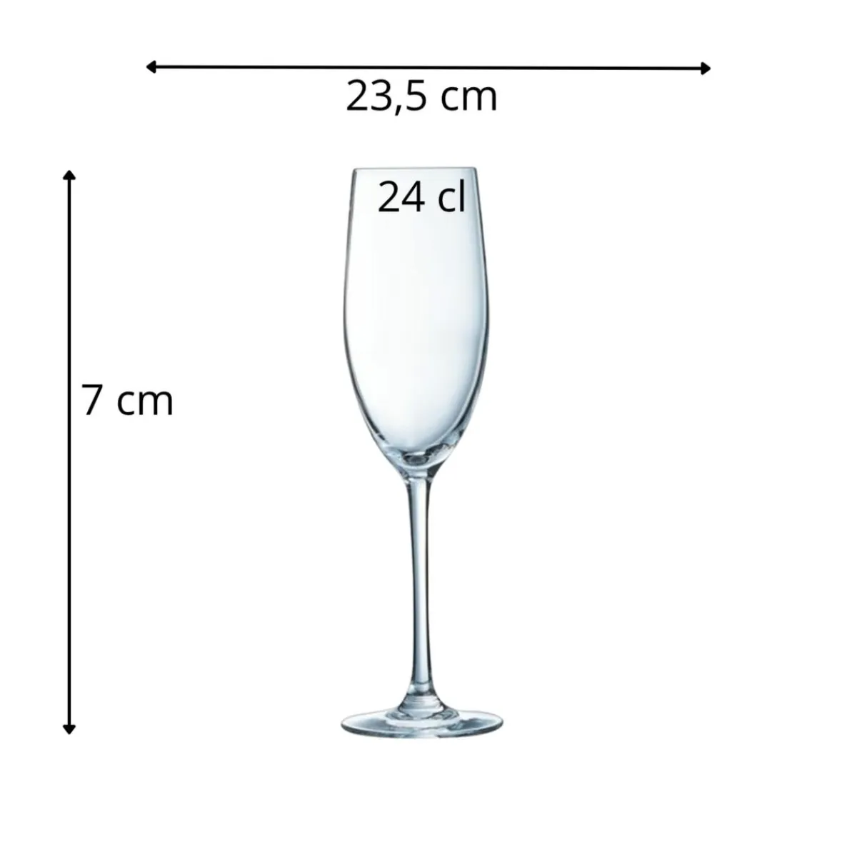 Flûte verre cristallin 24 cl Cabernet - CHEF & SOMMELIER Sale