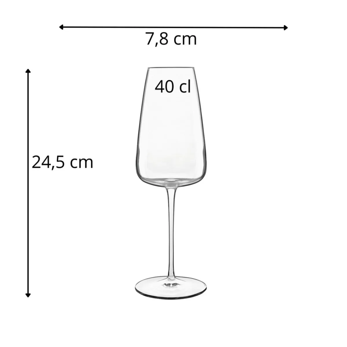 Flûte verre cristallin 40 cl Meravigliosi - LUIGI BORMIOLI Online