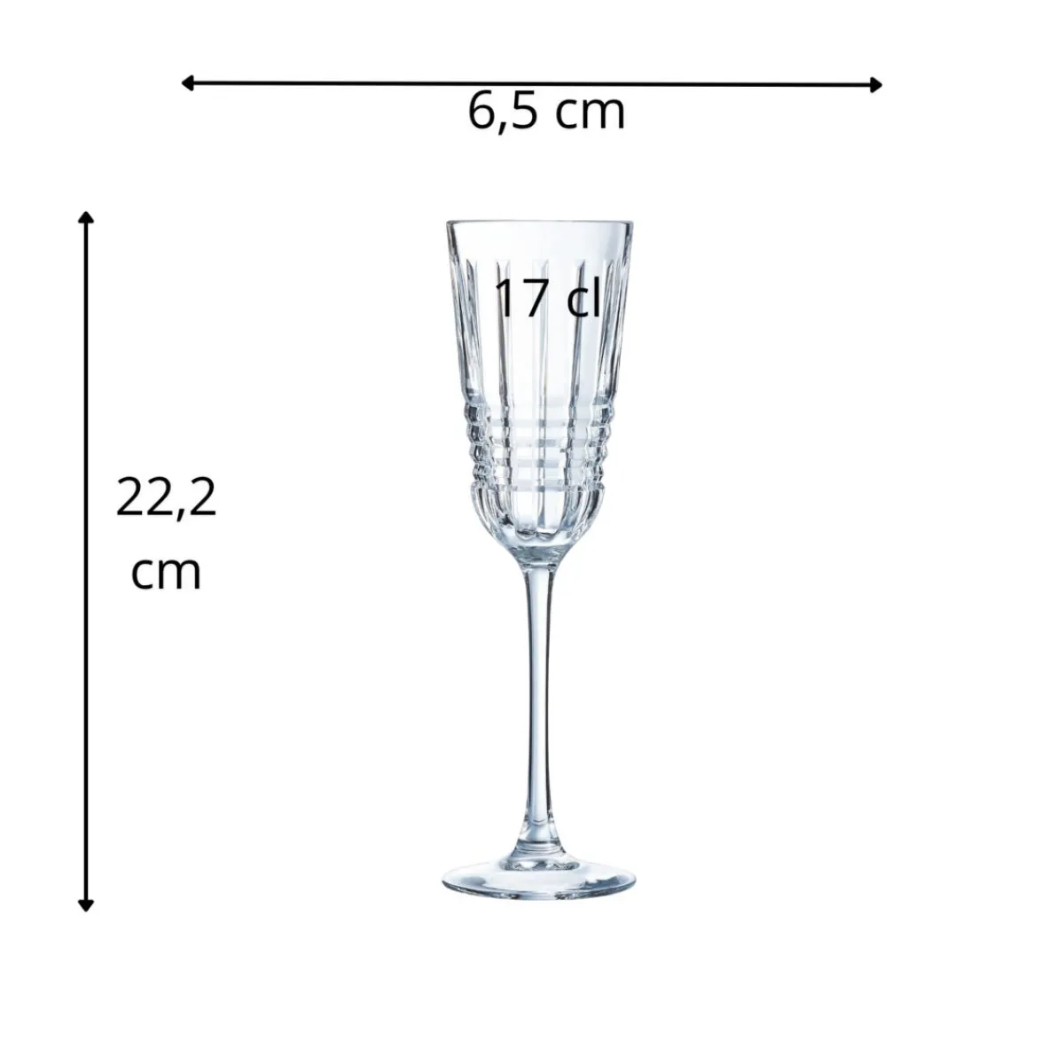 CRISTAL D'ARQUES Flûte verre cristallin 17 cl Rendez Vous Best