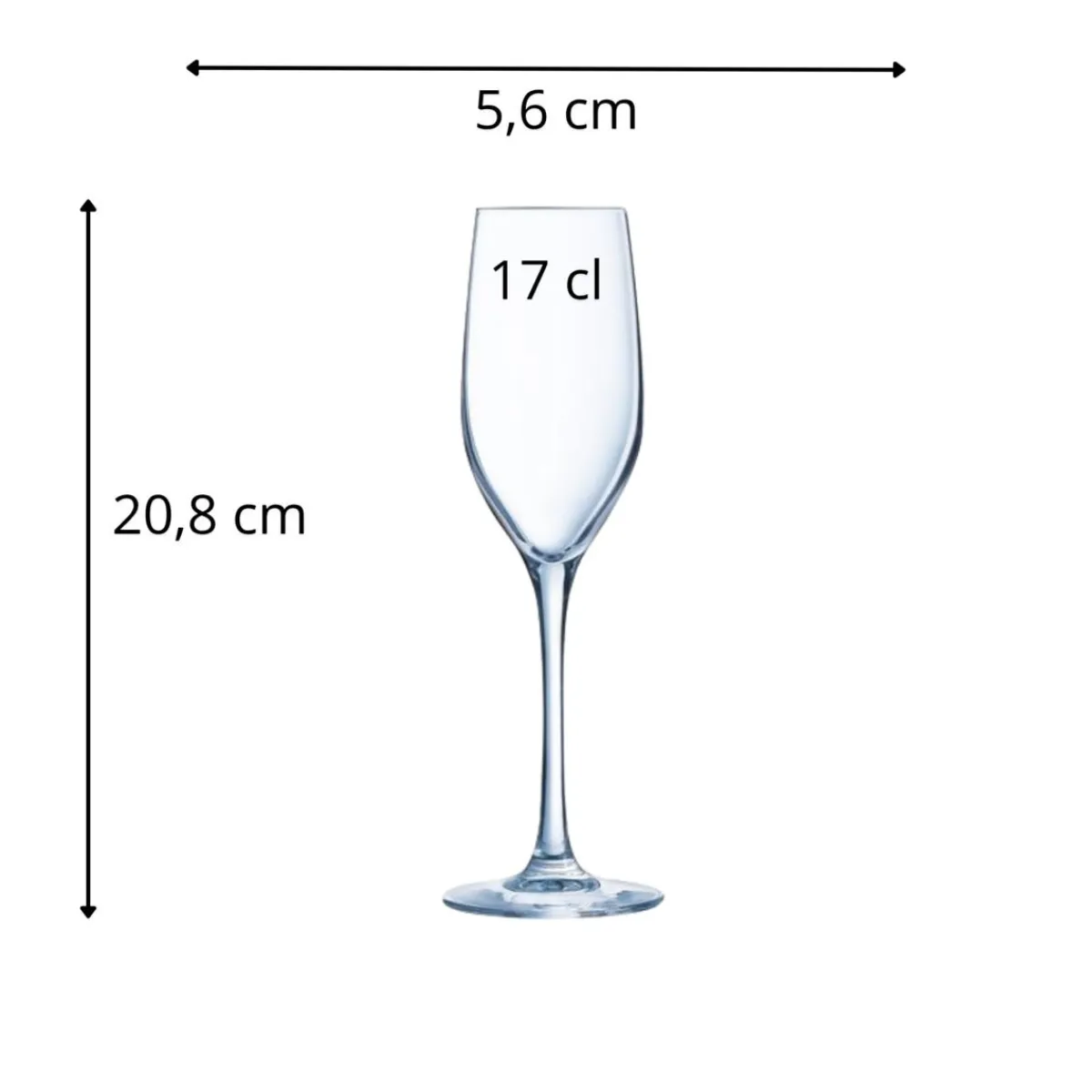 Flûte verre cristallin 17 cl Sequence - CHEF & SOMMELIER New