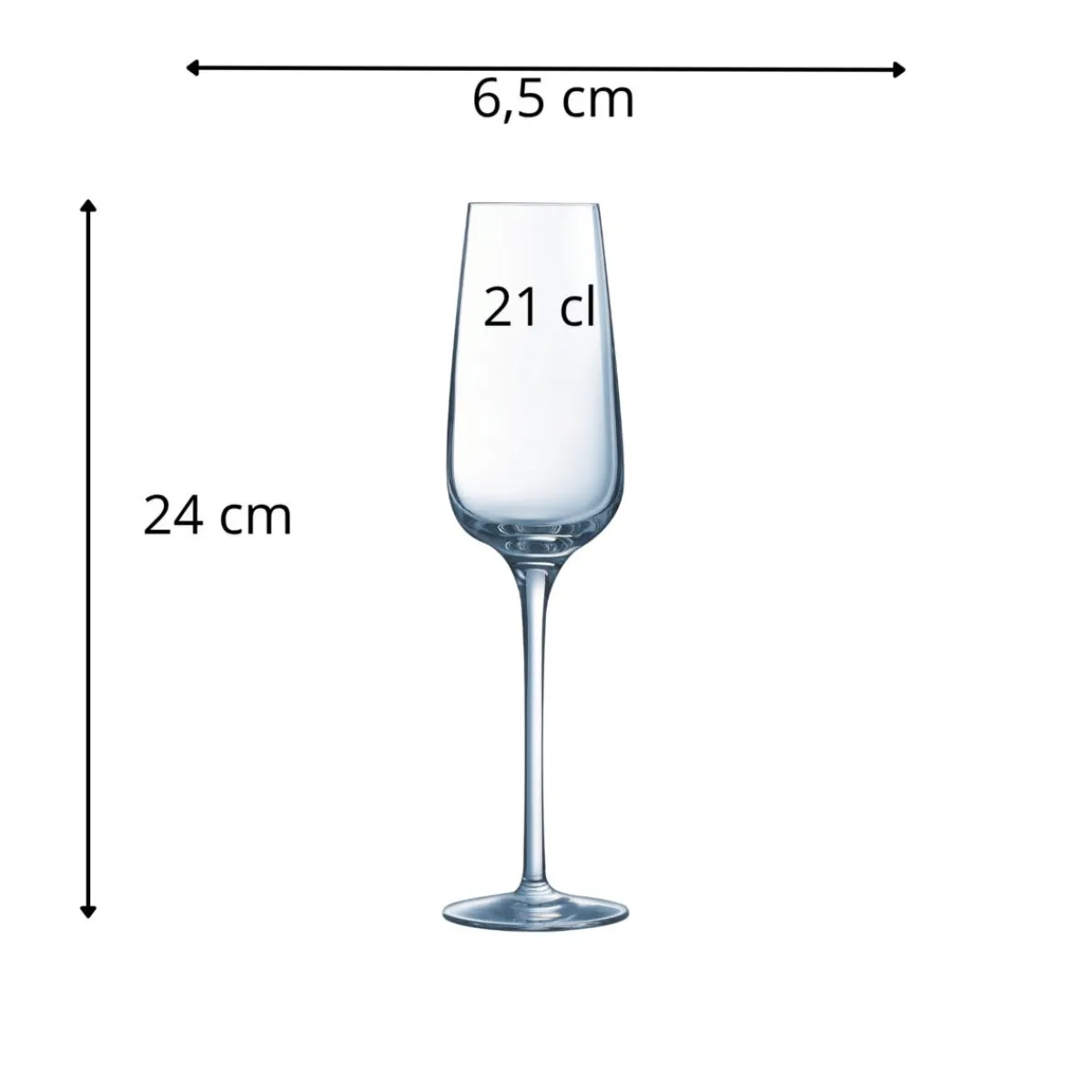 Flûte verre cristallin 21 cl Sublym - CHEF & SOMMELIER Sale
