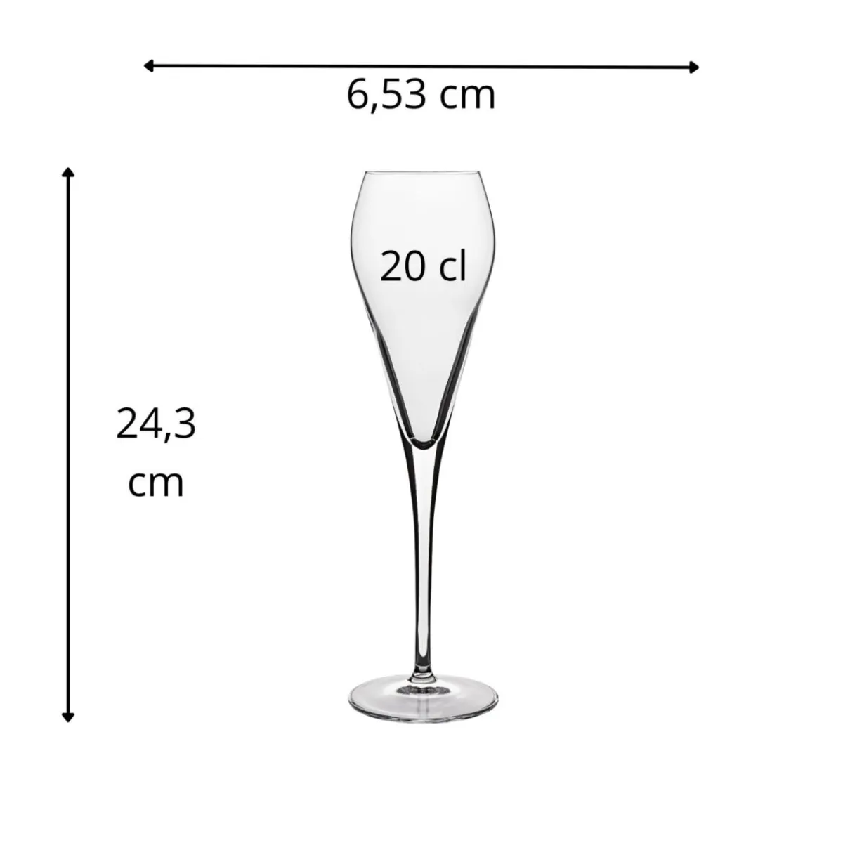 LUIGI BORMIOLI Flûte verre cristallin 20 cl Super Outlet