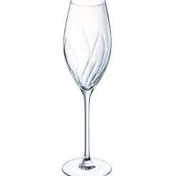 CRISTAL D'ARQUES Flûte verre cristallin 24 cl Swirly Clearance
