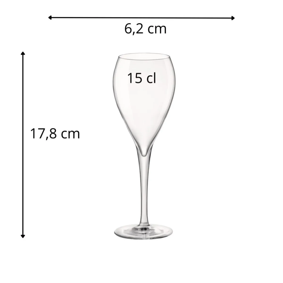 Flûte verre cristallin 15 cl Tre Sensi - BORMIOLI ROCCO Hot