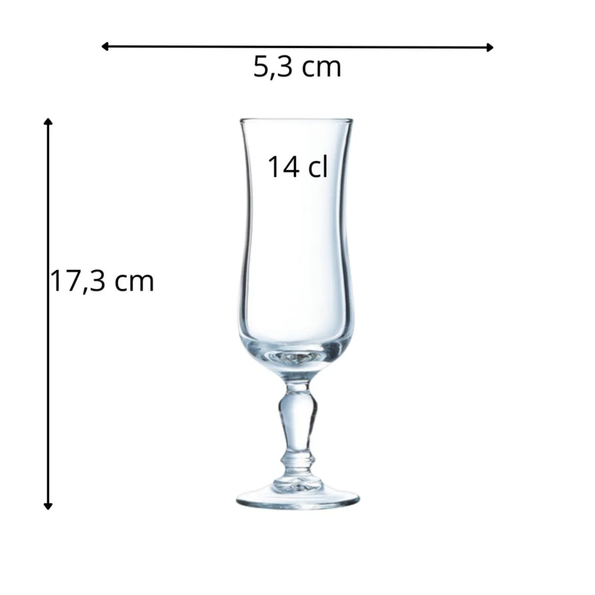 Flûte verre trempé 14 cl Normandie - ARCOROC Online