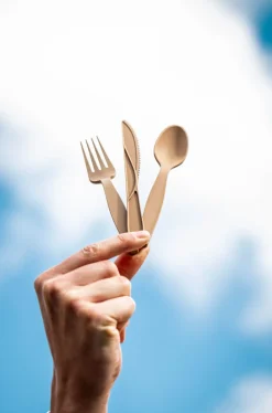 Fourchette bagasse 16 cm (200 pièces) - Moom Tableware Hot