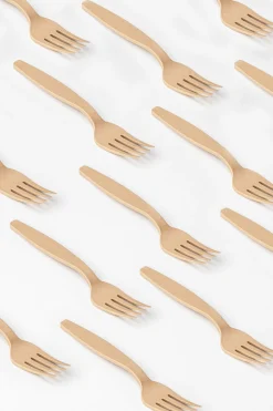 Fourchette bagasse 16 cm (200 pièces) - Moom Tableware Hot