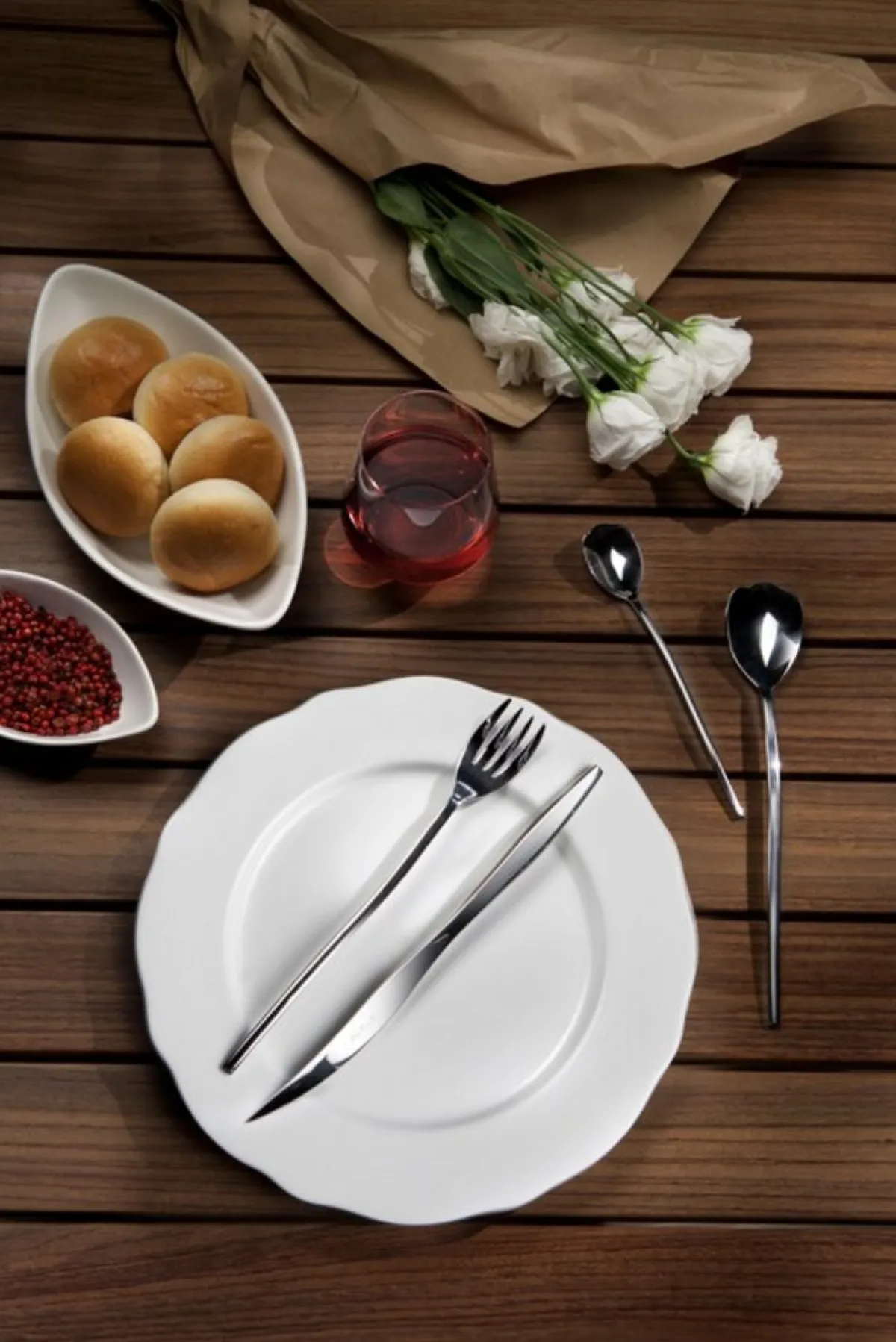 Fourchette à dessert inox 18/0 20 cm Tulipani - PINTINOX Outlet