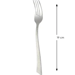 PRO.MUNDI Fourchette à dessert inox 18/10 19 cm Wave Cisele Hot