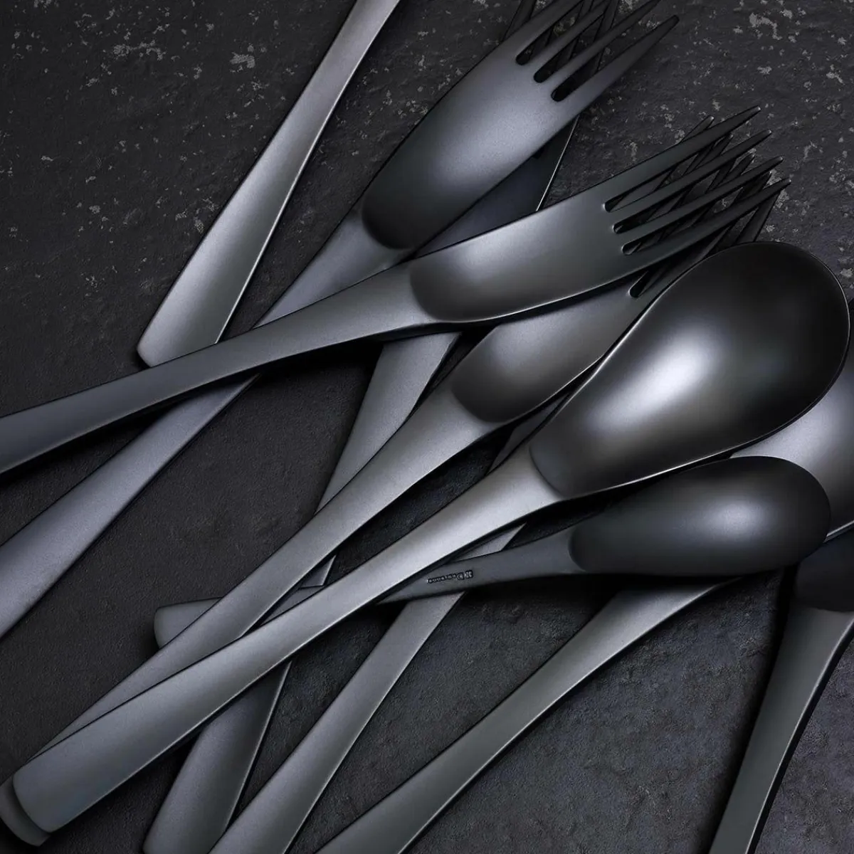 Fourchette à dessert noir inox 18/10 18,6 cm Xy Black - DEGRENNE Discount