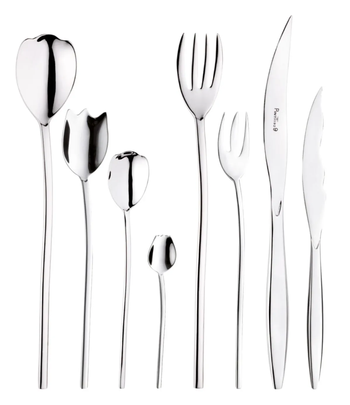 PINTINOX Fourchette de table inox 18/0 23 cm Tulipani Hot