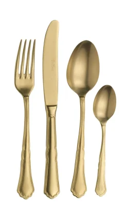 Fourchette à gâteau or inox 18/10 14,8 cm Settecento - PINTINOX Online