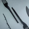 Fourchette noir inox 18/10 21,5x3x2 cm Rama - COOKPLAY