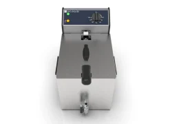 PRO.EQUIP Friteuse avec robinet argent 230v 8 L New