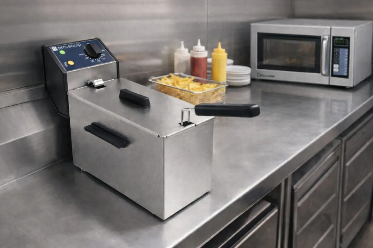 Friteuse sans robinet argent 230v 5 L - PRO.EQUIP
