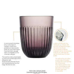 LA ROCHERE Gobelet aubergine verre pressé 26 cl Ouessant Online