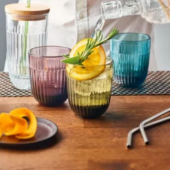 LA ROCHERE Gobelet aubergine verre pressé 26 cl Ouessant Online