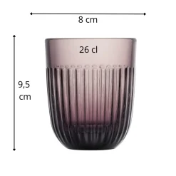 LA ROCHERE Gobelet aubergine verre pressé 26 cl Ouessant Online