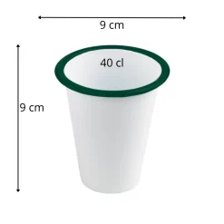 Aucune Gobelet blanc acier émaillé 400 ml Hot