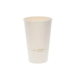 Gobelet blanc papier Ø 9 cm 40 cl Oxstal (50 pièces) - EARTH ESSENTIALS Online