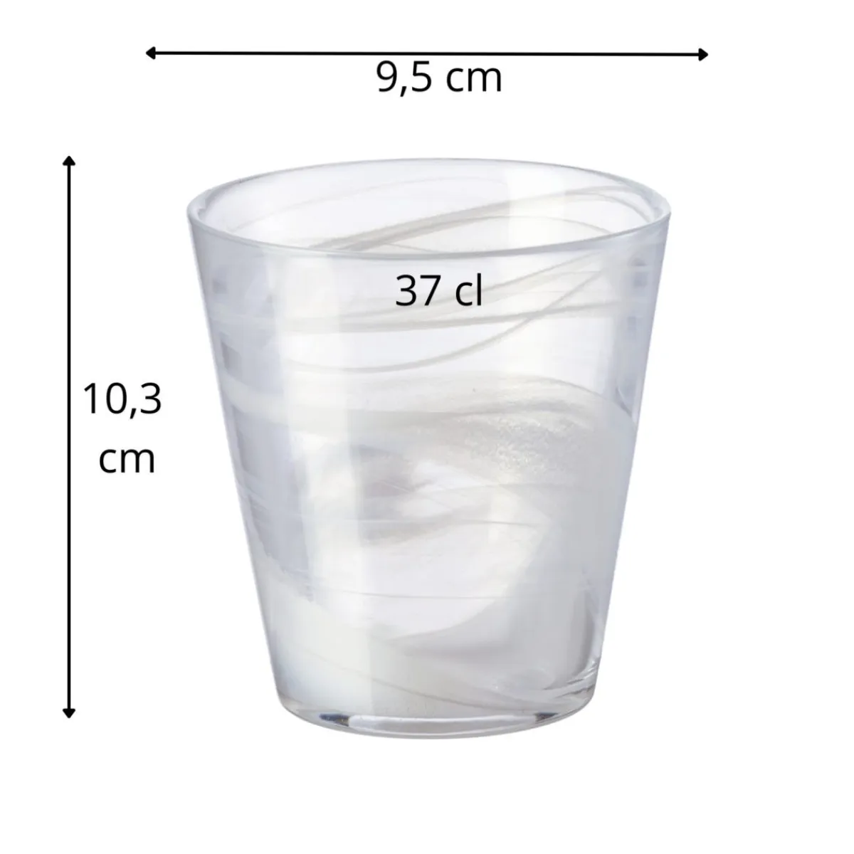 BORMIOLI ROCCO Gobelet blanc verre 37 cl Capri Outlet