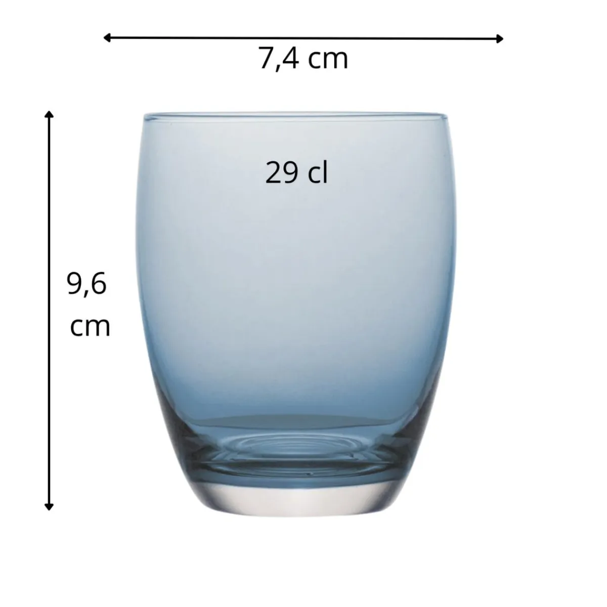 DEGRENNE Gobelet bleu verre 29 cl Allegro Outlet