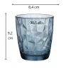 Gobelet bleu verre 30,5 cl Diamond - BORMIOLI ROCCO Best