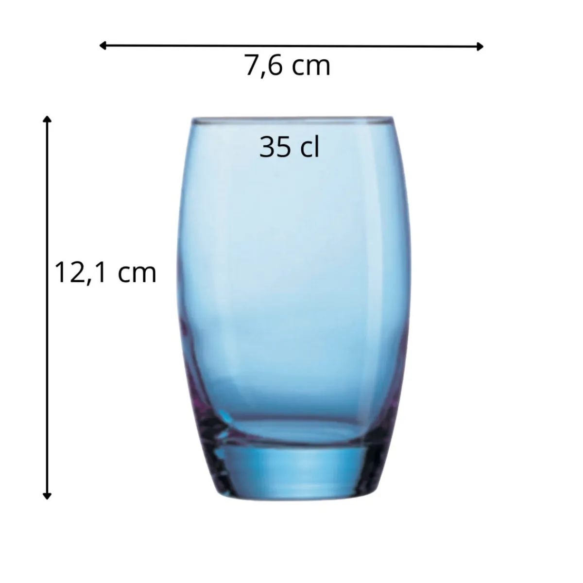 ARCOROC Gobelet bleu verre 35 cl Salto Hot