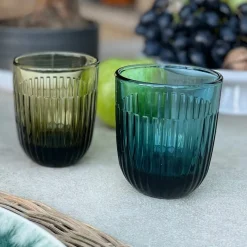 Gobelet bleu verre pressé 26 cl Ouessant - LA ROCHERE Best