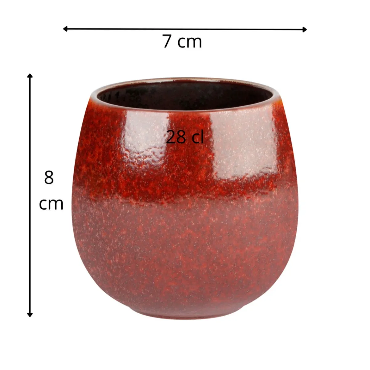 Gobelet brun porcelaine 28 cl Ø 7 cm Elements Maroon - PROOF Best