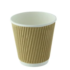 Gobelet double paroi beige carton Ø 9 cm 36 cl (25 pièces) - Aucune