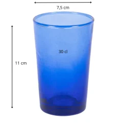 Gobelet empilable bleu verre recyclé 30 cl Pia - PRO.MUNDI Outlet