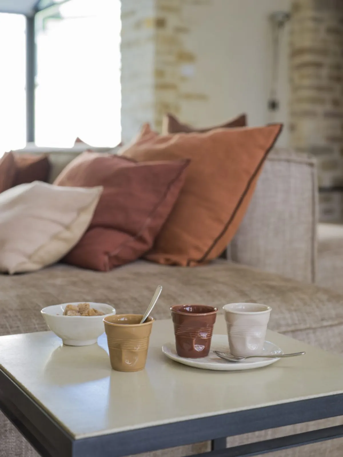 Gobelet expresso conique terre brûlée porcelaine 8 cl Ø 6,5 cm Froisse - REVOL Clearance