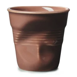 Gobelet expresso conique terre brûlée porcelaine 8 cl Ø 6,5 cm Froisse - REVOL Clearance
