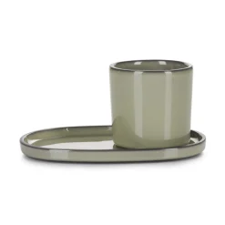 Gobelet expresso rond vert porcelaine culinaire 8 cl Ø 5,8 cm Caractère - REVOL New