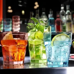 BORMIOLI ROCCO Gobelet forme basse bleu verre trempé 27 cl Rock Bar Outlet