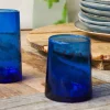 PRO.MUNDI Gobelet forme basse bleu verre 22 cl Artic Clearance