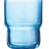 ARCOROC Gobelet forme basse bleu verre trempé 16 cl Log Brush Discount