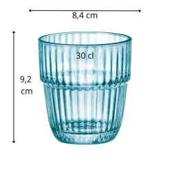 Gobelet forme basse bleu verre trempé 30 cl Barshine - BORMIOLI ROCCO Sale