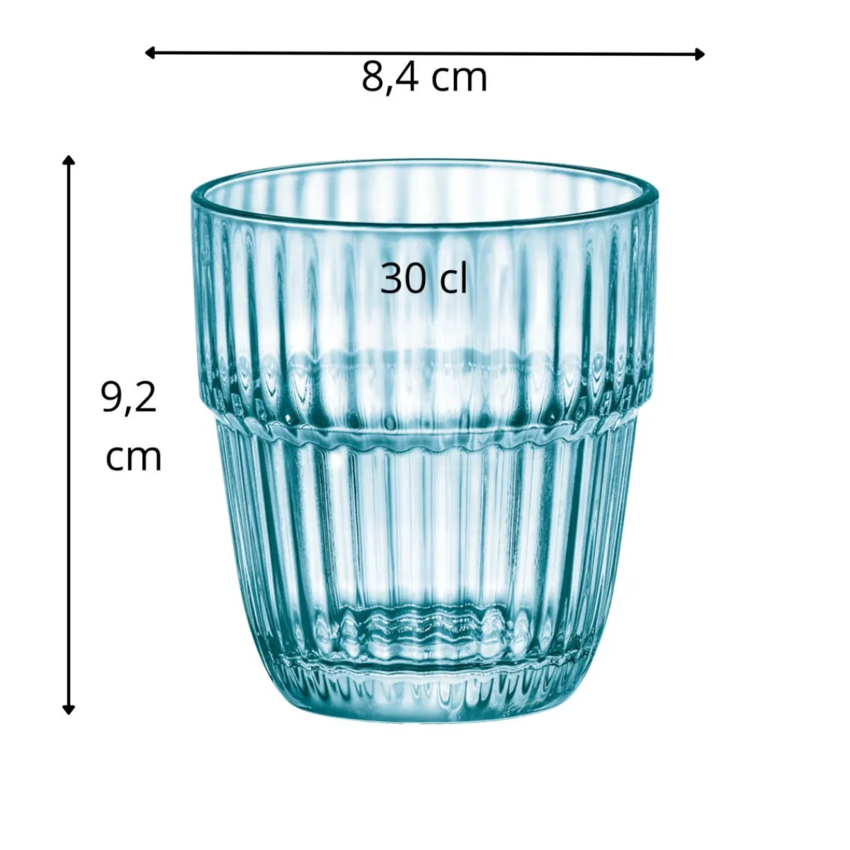 Gobelet forme basse bleu verre trempé 30 cl Barshine - BORMIOLI ROCCO Sale