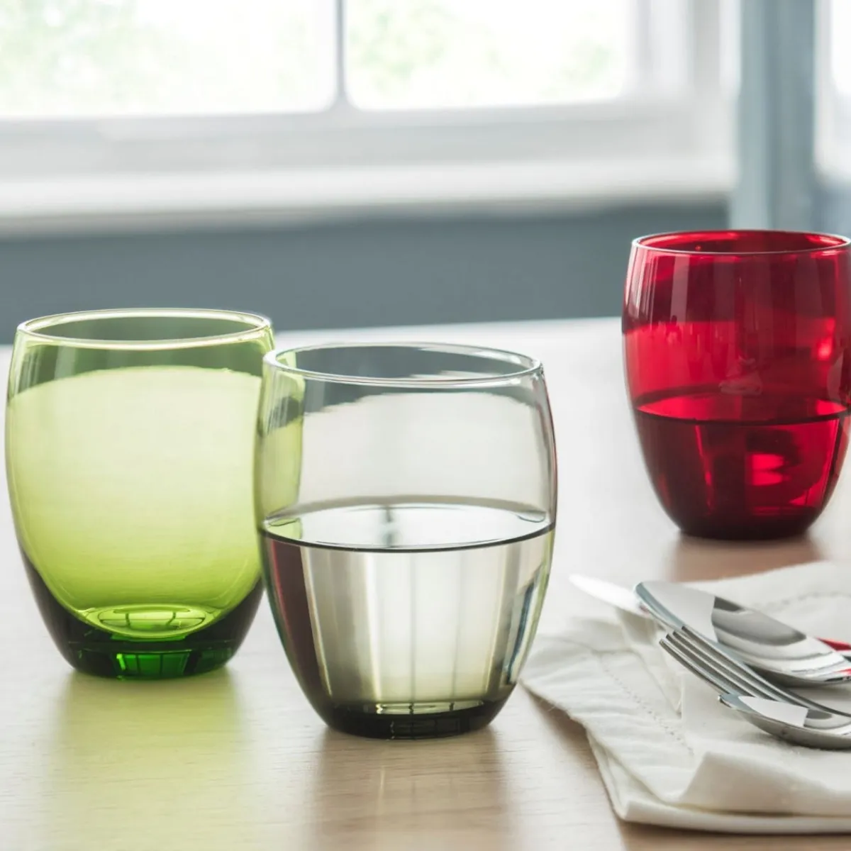 Gobelet forme basse gris verre 30 cl Baya - PRO.MUNDI