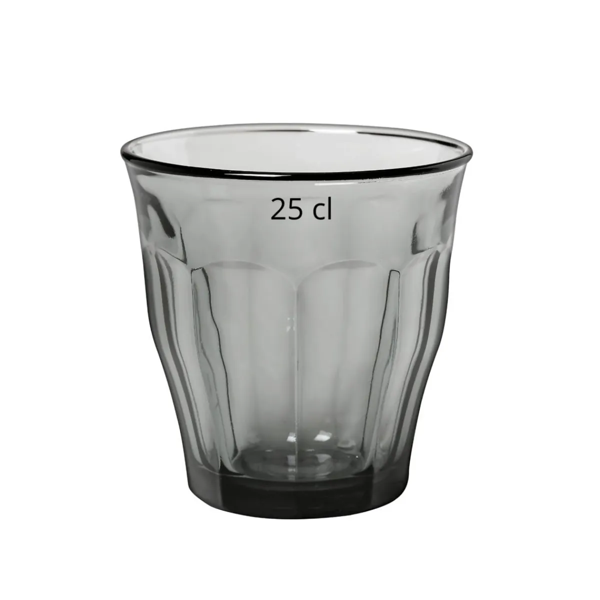 Gobelet forme basse gris verre trempé 25 cl Picardie - DURALEX New